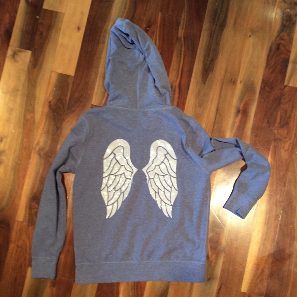 Victoria secret angel wings zip up sweatshirt